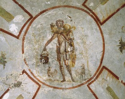 Decke der Kapelle des Guten Hirten, Katakomben San Callisto, Rom von Roman